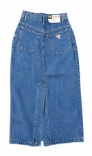 Vintage Guess George  s Marciano Pencil Straight Light Wash Denim Midi Skirt XS