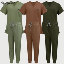 Medical Scrub Suits Uniform Women Men Scrubs Set Accessories Dental Surgery Suit