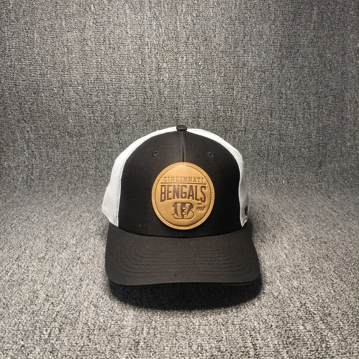'47 Brand Cincinnati Bengals NFL Trucker Hat Black White Logo Patch Cap New