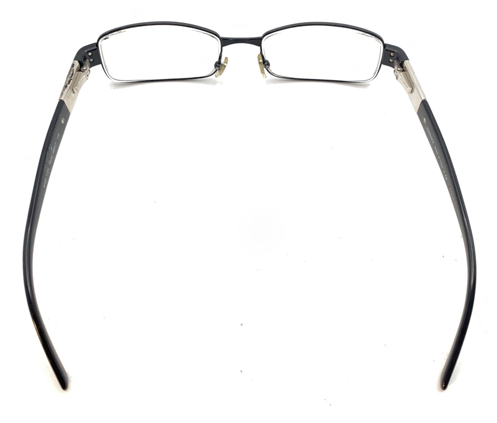 Versace MOD. 1121 1009 Black Slim Rectangle Eyeglasses Frames 53-17 135 Italy thumbnail 6