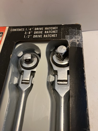 Vintage Western’s Auto  3 Pc. Flexible Ratchet Set,1/2”,3/8”,1/4” NOS - Bild 4 von 6