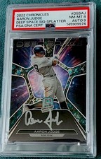2022 Panini Chronicles Aaron Judge Spectra Deep Space Auto /8 PSA 8 Yankees