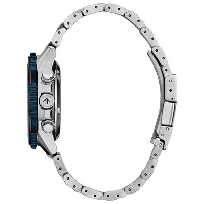 Citizen Men's Navihawk Chronograph Date Eco-Drive Silver Watch