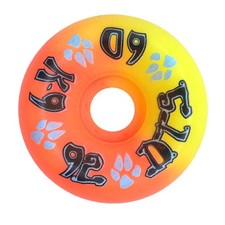 Dogtown Wheels K9 80s Neon Yellow Orange Split 60mm 92A Skateboard Set of 4