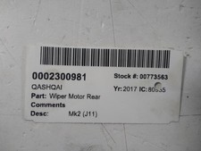 NISSAN QASHQAI WIPER MOTOR REAR 5 Door Hatchback 287104EL0A 14-21