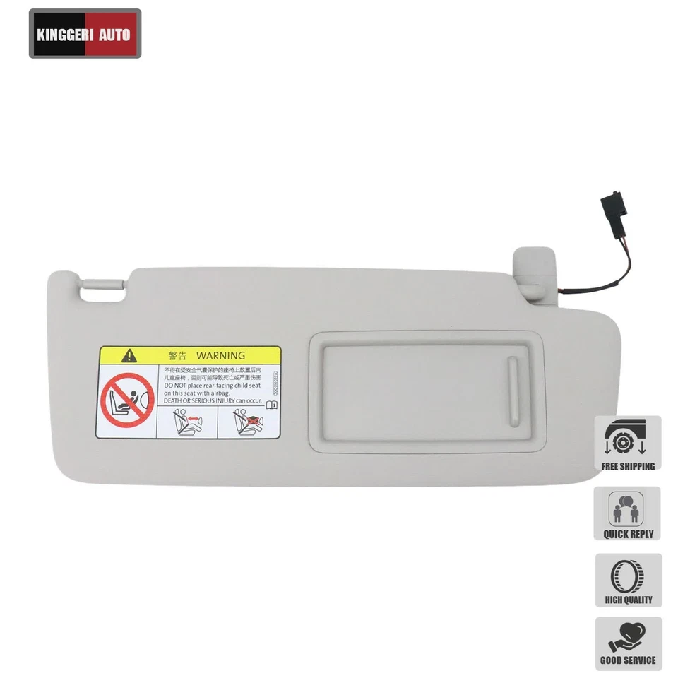 Grey Right Sun Visor Panel 5GG857552 For Volkswagen Jetta 2019-2021 1.4L 2.0L US Foto 3 de 4