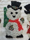 Lot of 4 Vintage Melted Plastic Popcorn Snowman Christmas  Holiday Decorations  — photo 8