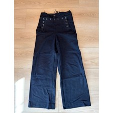 Vintage US NAVY Wool Flap Front Sailor Pants Uniform Tied Back Mens Small