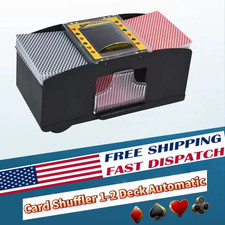 Card Shuffler 1-2 Deck Automatic,Battery-Operated Electric Card Shuffler Machine