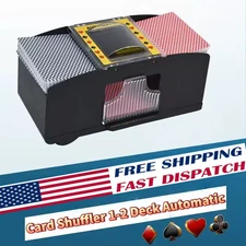 Card Shuffler 1-2 Deck Automatic,Battery-Operated Electric Card Shuffler Machine