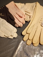 6 Pair Vintage 1950's Ladies Gloves Vanity Display Italy France ...B Altmans