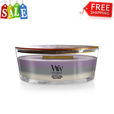 WoodWick Ellipse Scented Candle Fraser Fir Wood Wick Large Jar 16 oz Crackle