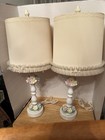 2 Vintage 1950s? Capodimonte Style Porcelain Table Lamps Floral Italy  22-7/8” — photo 2