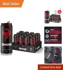 Boost Your Game: 12 Cans Dragon Red Energy Drink - 500ml, Caffeine & Taurine