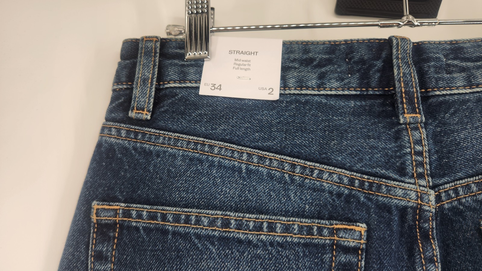 Mango MNG Women's Blue Size 2 Miami Medium Rise Straight Fit Jeans NWT thumbnail 11