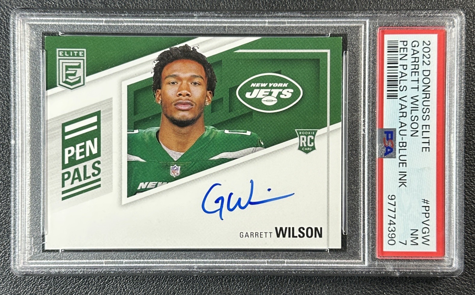 Garrett Wilson Panini Donruss Elite Pen Pals Variation Autographs #PPVGW Blue Ink