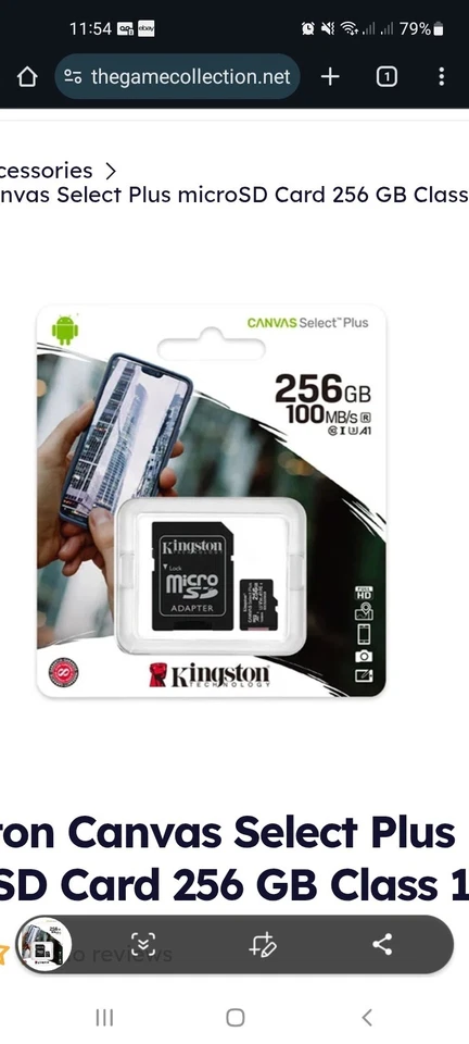 READ DESC! PSVITA 256GB Kingston MicroSD + Sd2vita Adapter (VITA NOT INCLUDED) - Image 2 of 4