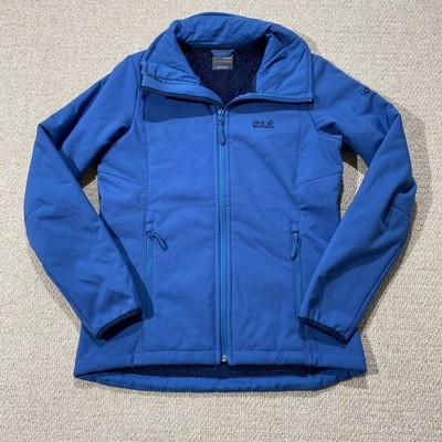 Jack Wolfskin Jacket Womens Small Blue Stormlock Sherpa Lined Windbreaker
