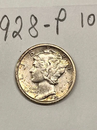 1928 P Mercury Dime XF