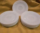 12 -  Vintage Hazel Atlas White MIlk Glass  5 3/4" Saucers - Great Condition