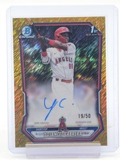 YOJANCEL CABRERA 2026 BOWMAN CHROME 1ST AUTO GOLD SHIMMER REFRACTOR /50 Q4856