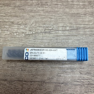 JS754080E3R100.0Z4-HXT Brandneu 8 mm Schaftfräser Vollhartmetall 1 mm Radius beschichtet