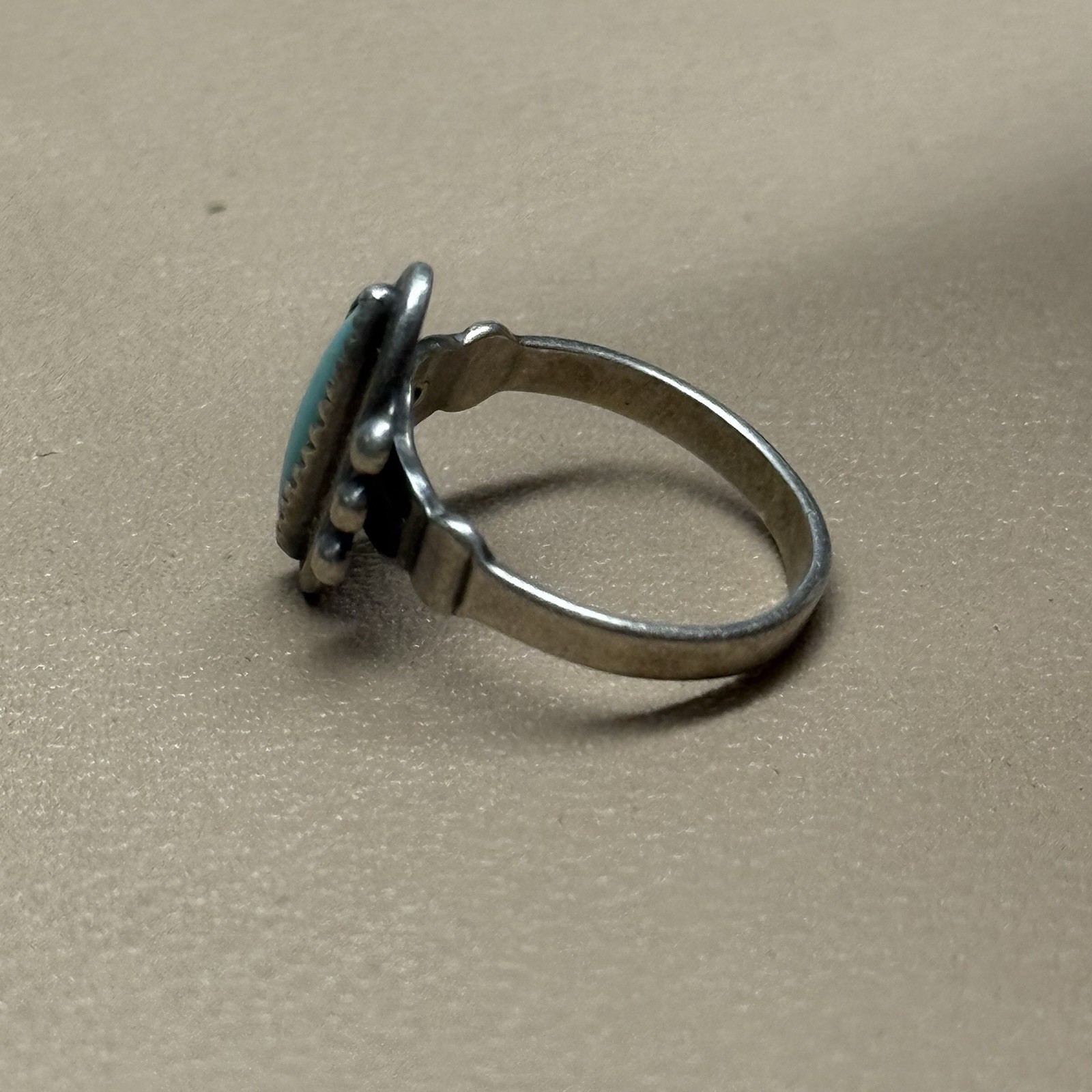 Native American Hallmarked Thin Turquoise Sterlin… - image 5