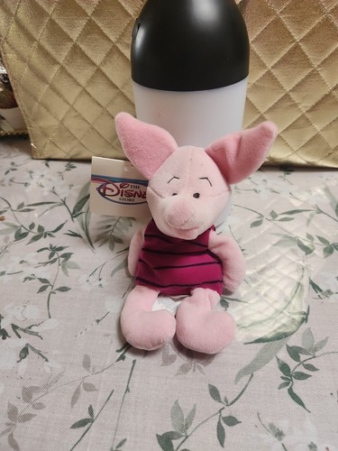Vintage Disney Store Winnie The Pooh New Piglet 8" Mini Bean Bag Stuffed Plush - Picture 1 of 9