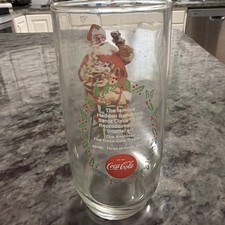 Vintage 1948 Coca Cola Santa Claus Drinking Glass Three Of Three Series II