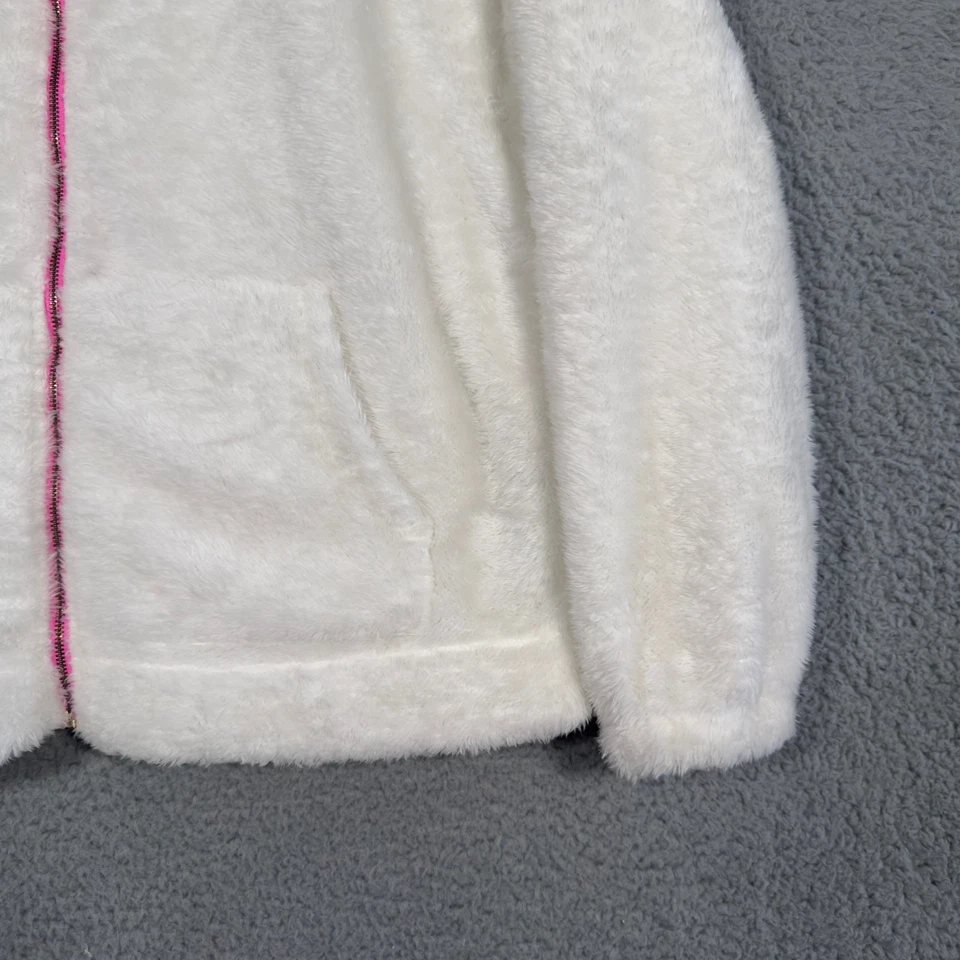 Sudadera Lilly Pulitzer Barkley para mujer mediana blanca Sherpa polar Foto 3 de 4