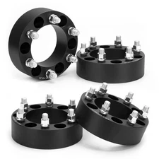 2" 6x5.5 Wheel Spacers for Chevy Silverado GMC Sierra 4PCS M14x1.5 Black