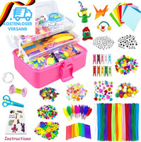 3000 StüCk Bastelset Kinder Diy Basteln Bastelkoffer Bastelbedarf Material Set M