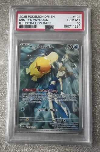 Pokémon TCG Misty's Psyduck 193/182 Destined Rivals Illustration Rare PSA 10
