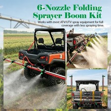6-Nozzle Folding Sprayer Boom 122" for ATV UTV Folding Adjustable Row Crop