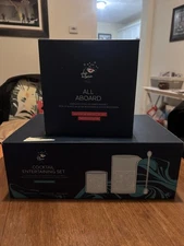 Chic & Tonic Stainless Steel Ice Party Bucket w/6 Shot Glasses and cocktail set