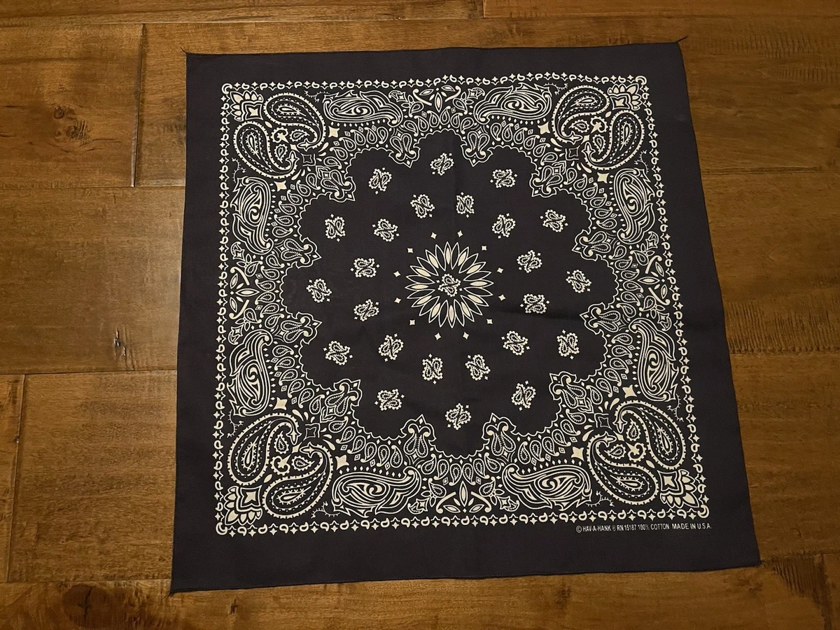 Western/Bandana Blue Vintage Plain & Solid Handkerchiefs for sale