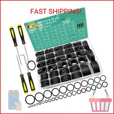 XBVV 1086 Pcs 32 Size SAE O Ring Assortment Kit Standard Buna-N Rubber O'ring Se