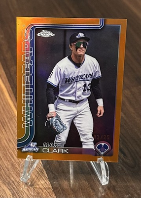 #ad #ad 2025 Topps Chrome Pro Debut Max Clark 25 Orange Refractor $120.00