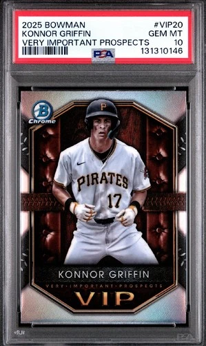 Konnor Griffin 2025 Bowman Very Important Prospects  #VIP20 (RC) PSA 10