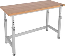 Heavy Duty Workbench Assembly Table Desk Solid Wood Top 1000 Lbs Workstation for