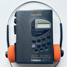 KOSS Radio Cassette Walkman PP-105Y - New Belt- Radio Works- Tape Spins No Sound