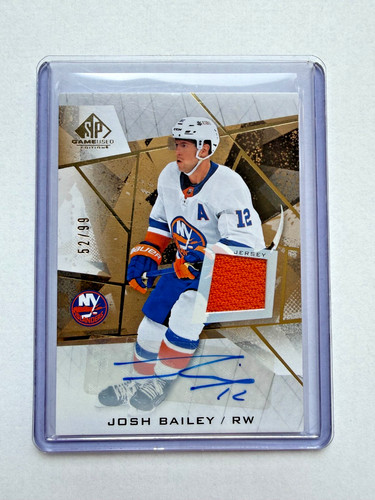 2021-22 UD SP Game Used JOSH BAILEY Game Worn Jersey Patch Auto /99 #70