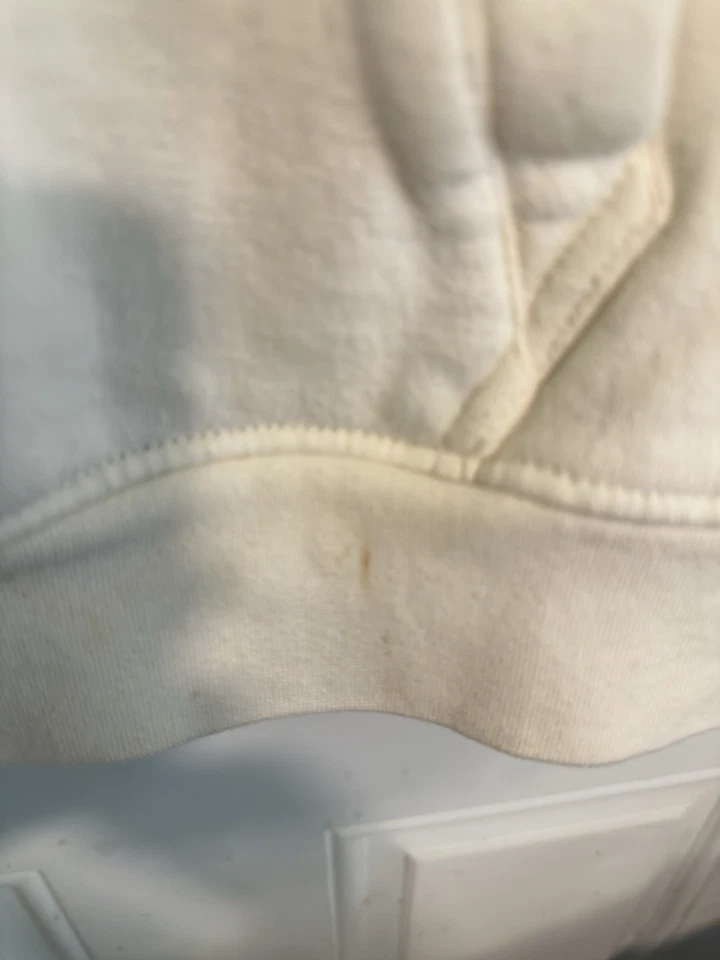 John Deere Ladies Official Cream Hoodie W/some Stains (see Pix) Price Adjusted - Image 4 of 4