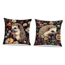 William Morris Inspired-Vintage Floral Hedgehog Pillow Covers 18x18 Color 20