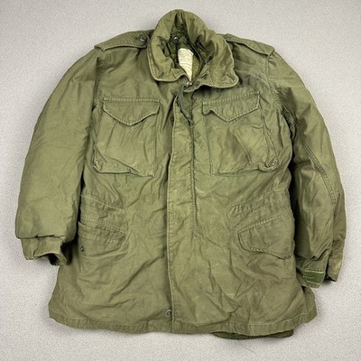 Vintage Alpha Industries M-65 Field Jacket OG-107 Cold Weather Army Coat M Liner