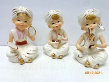 Made In Japan Ceramic Musician Figures Trio Lipper & Mann/Lefton/Napco