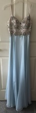 Dave  Johnny Prom/Formal Long Dress - Size 0 -Aqua-Amazing 