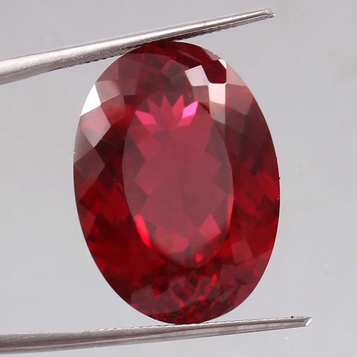 AAA Natural Flawless Mozambique Blood Red Ruby Loose Oval Gemstone Cut 21x16 MM - Picture 3 of 4