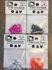 (20) TUBE FLY CONE HEADS. HARELINE DUBBIN. YOU PICK SIZE / COLOR. FLY TYING