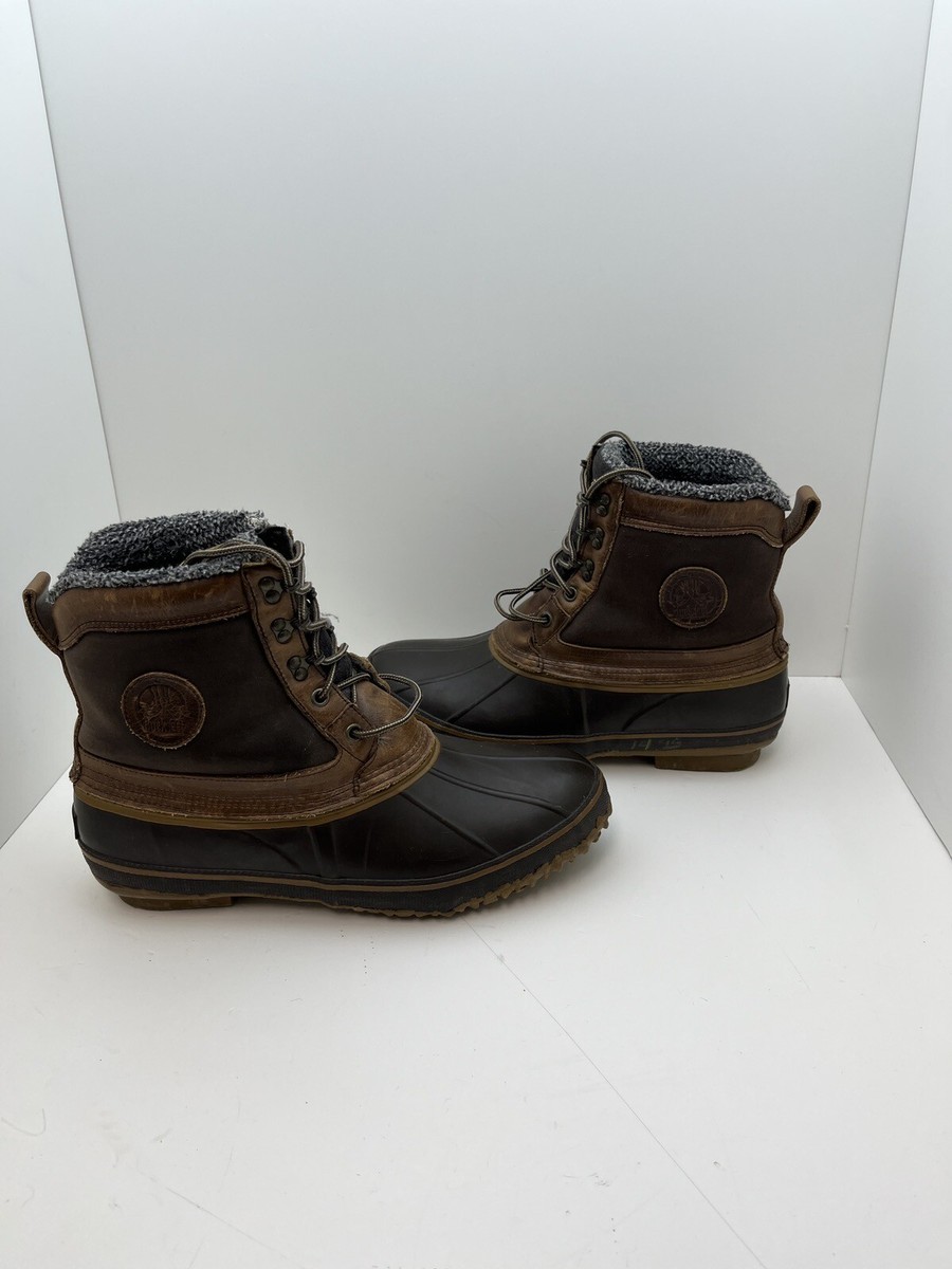 HH Brown Duck Boots Mens 7 Brown Insulated Waterproof Thinsulate Steel Shank HH Brown Duck Feet Boots 8 main image 3
